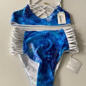 Brand New Bikini Beach Byron Bay High Waist Cloud 9 Bikini Top & Bottom